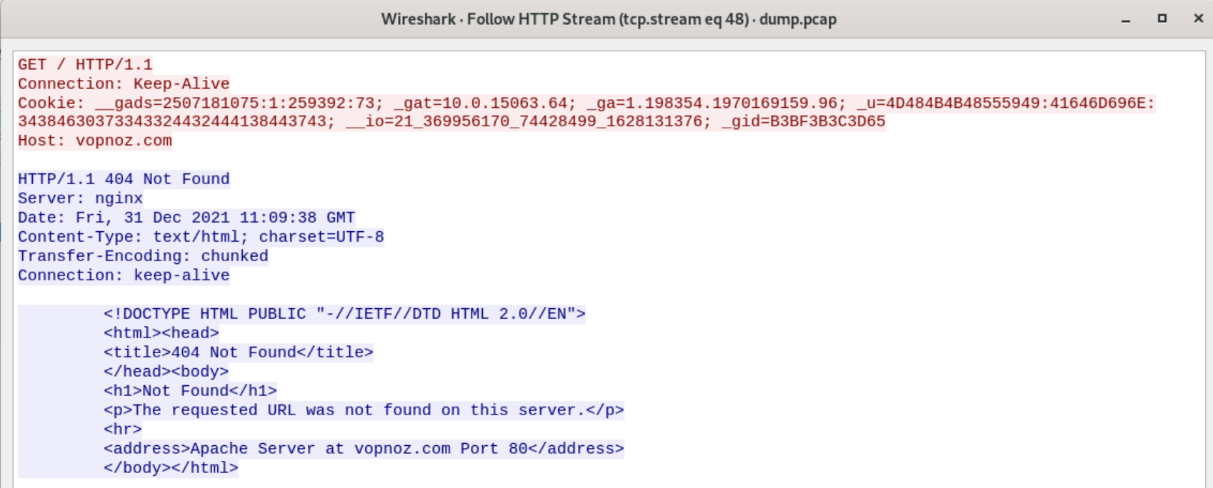 Wireshark TCP Stream